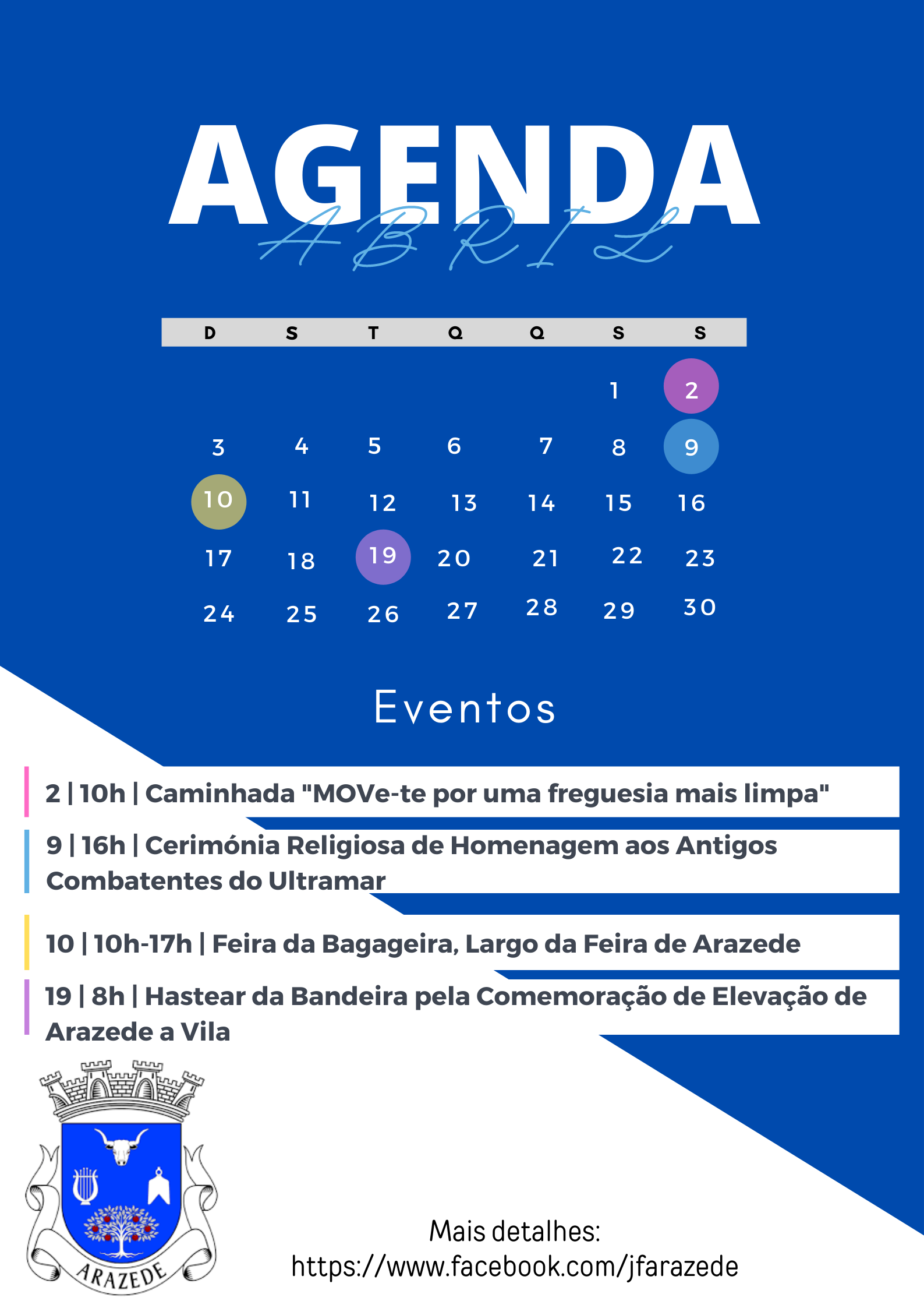 Agenda Março 2022 Programação de Eventos Institucional